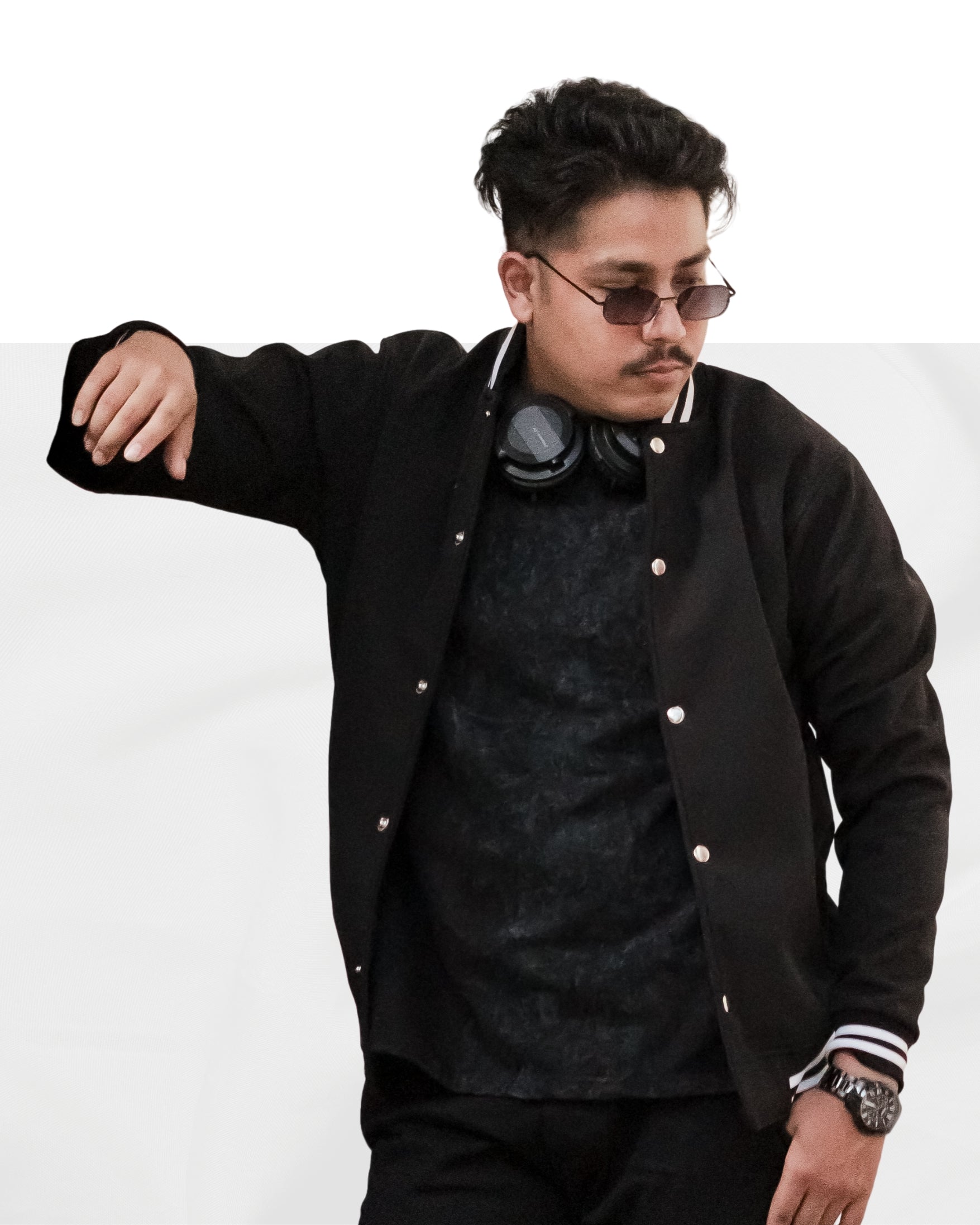 Premium Bond Fleece Black Varsity Jacket