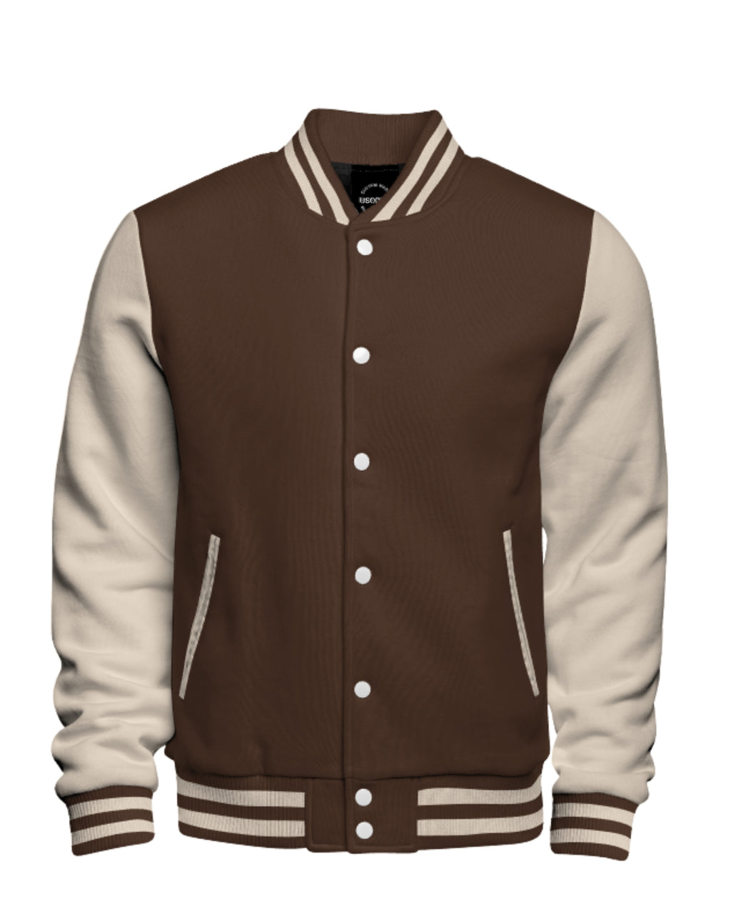 Brown & Beige Varsity Jacket