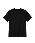 Black t-shirt on a white background