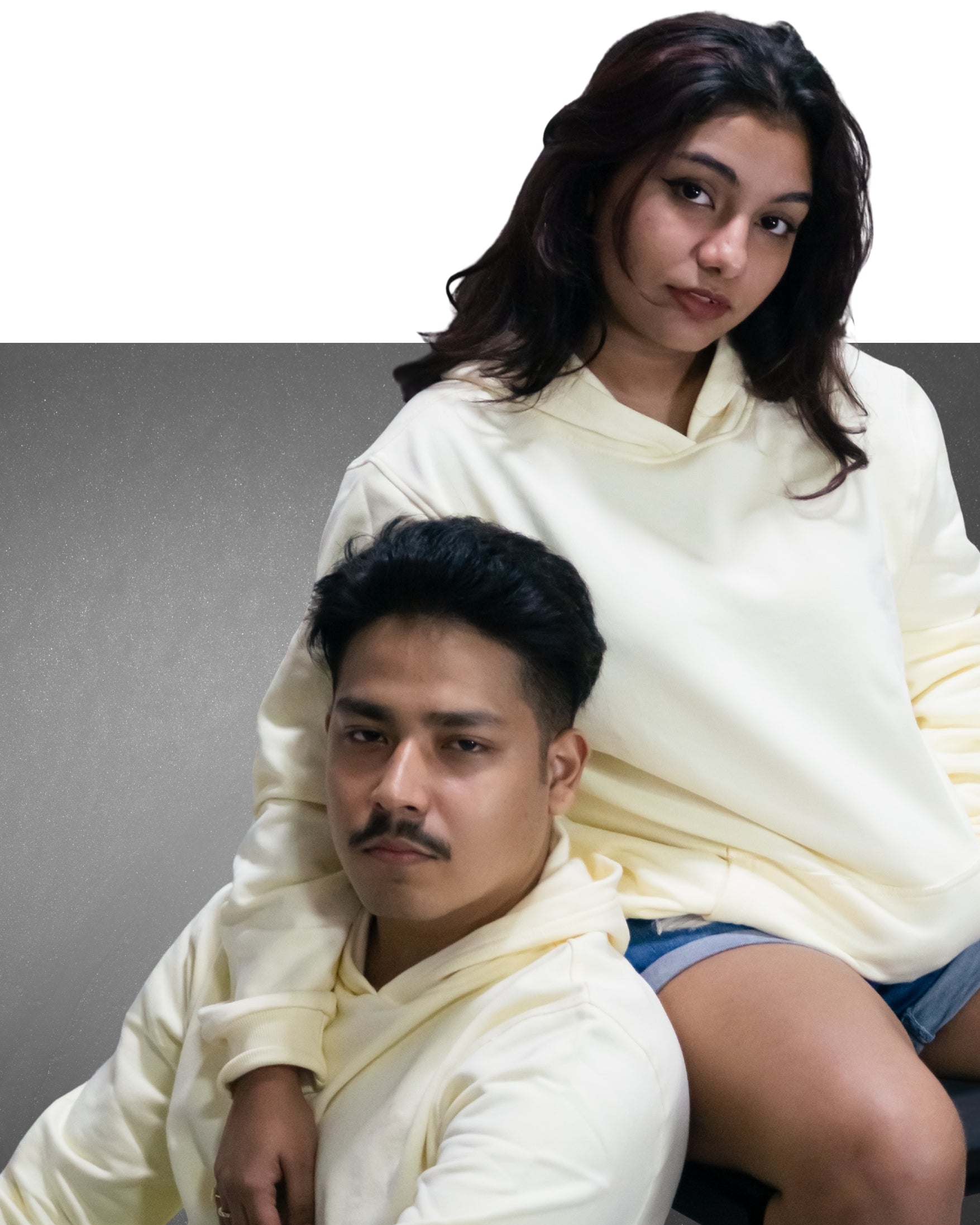 Beige Hoodies for Couple