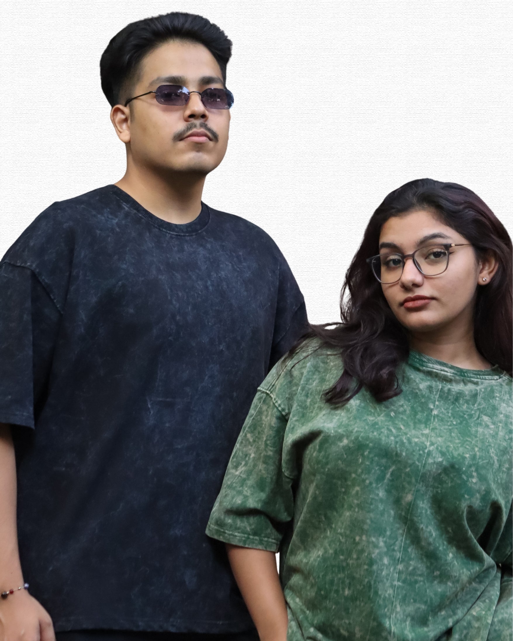 Acid Wash T-Shirts for Couple