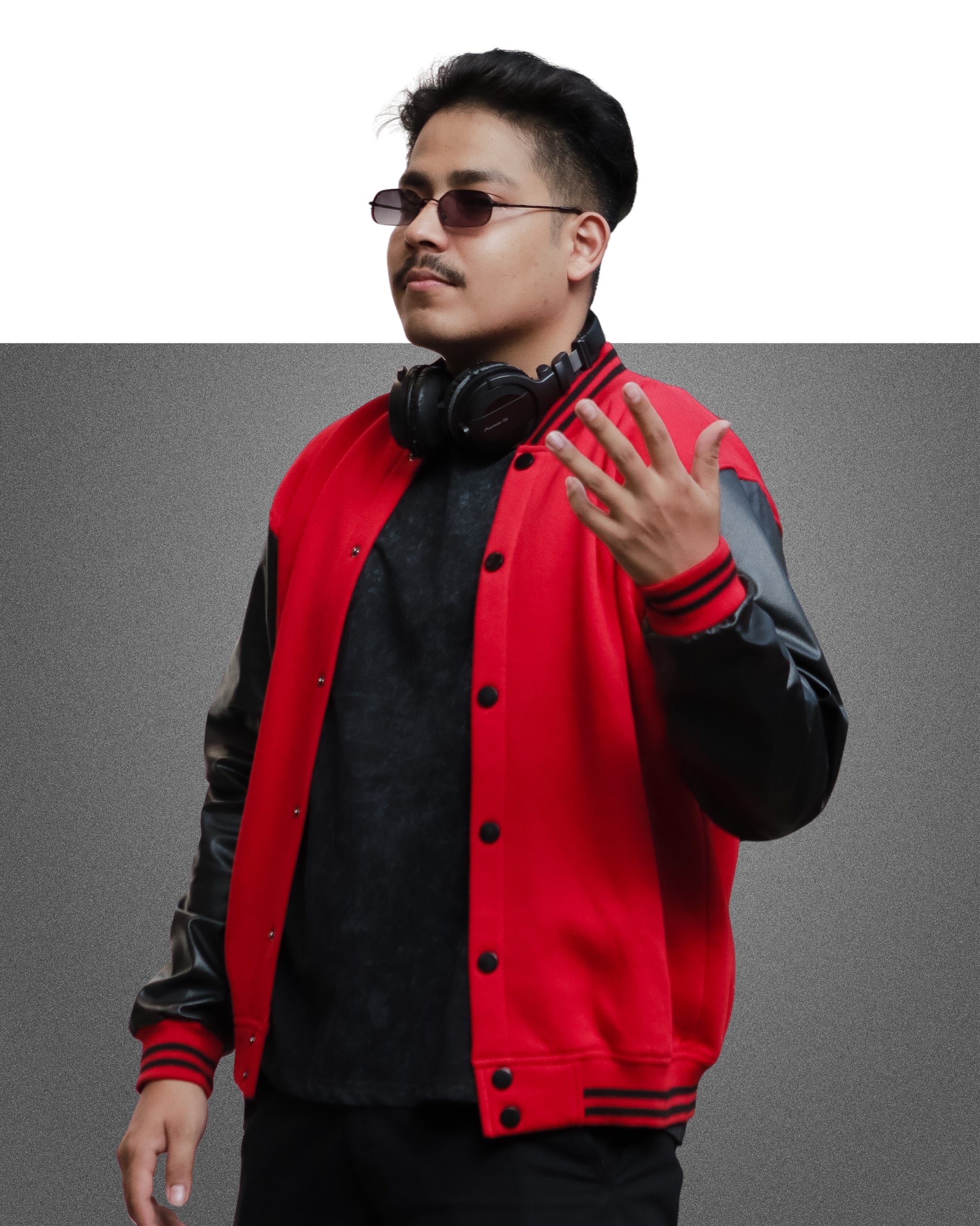 Premium Red & Black Leather Jacket