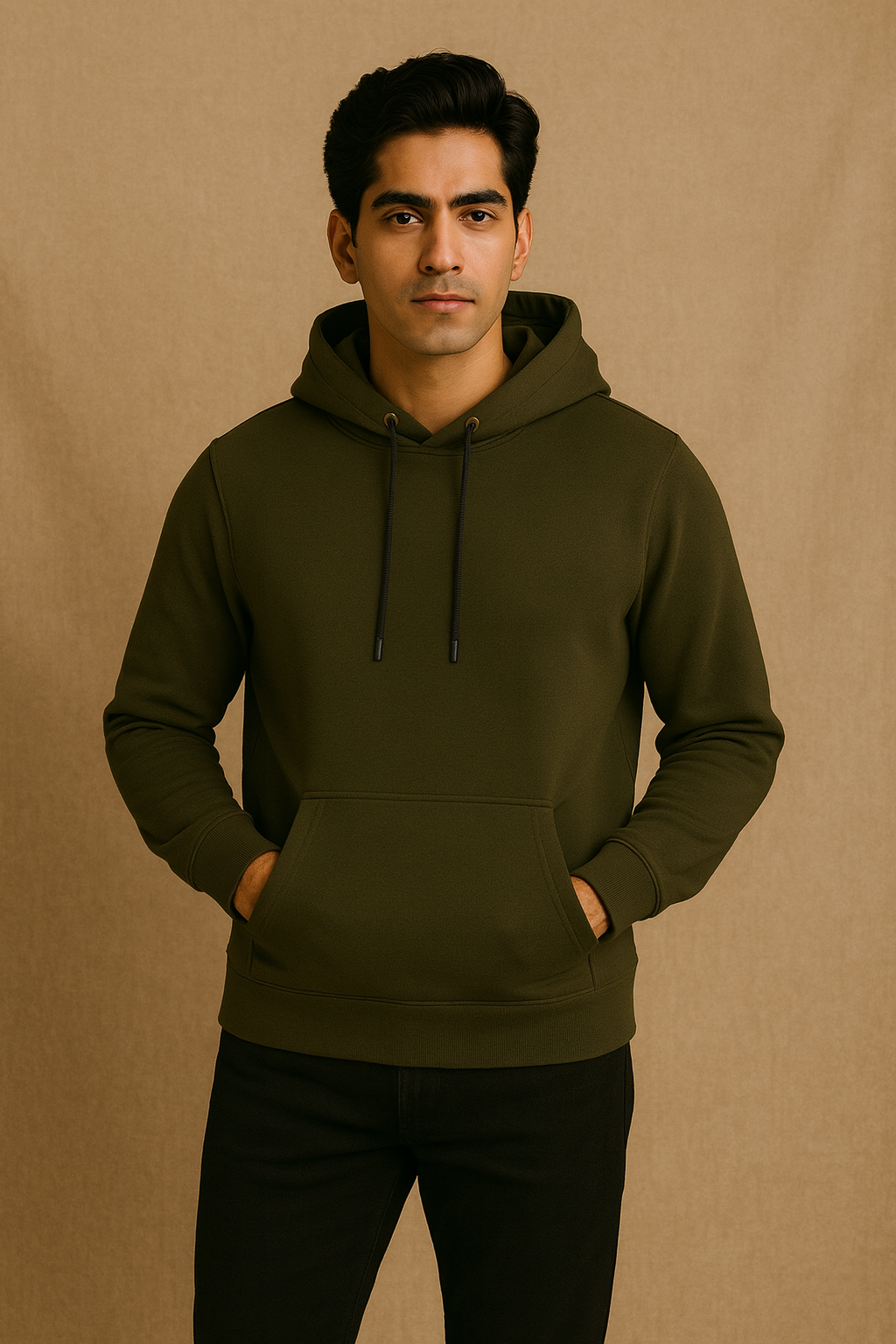 Olive Green Hoodie For Winter