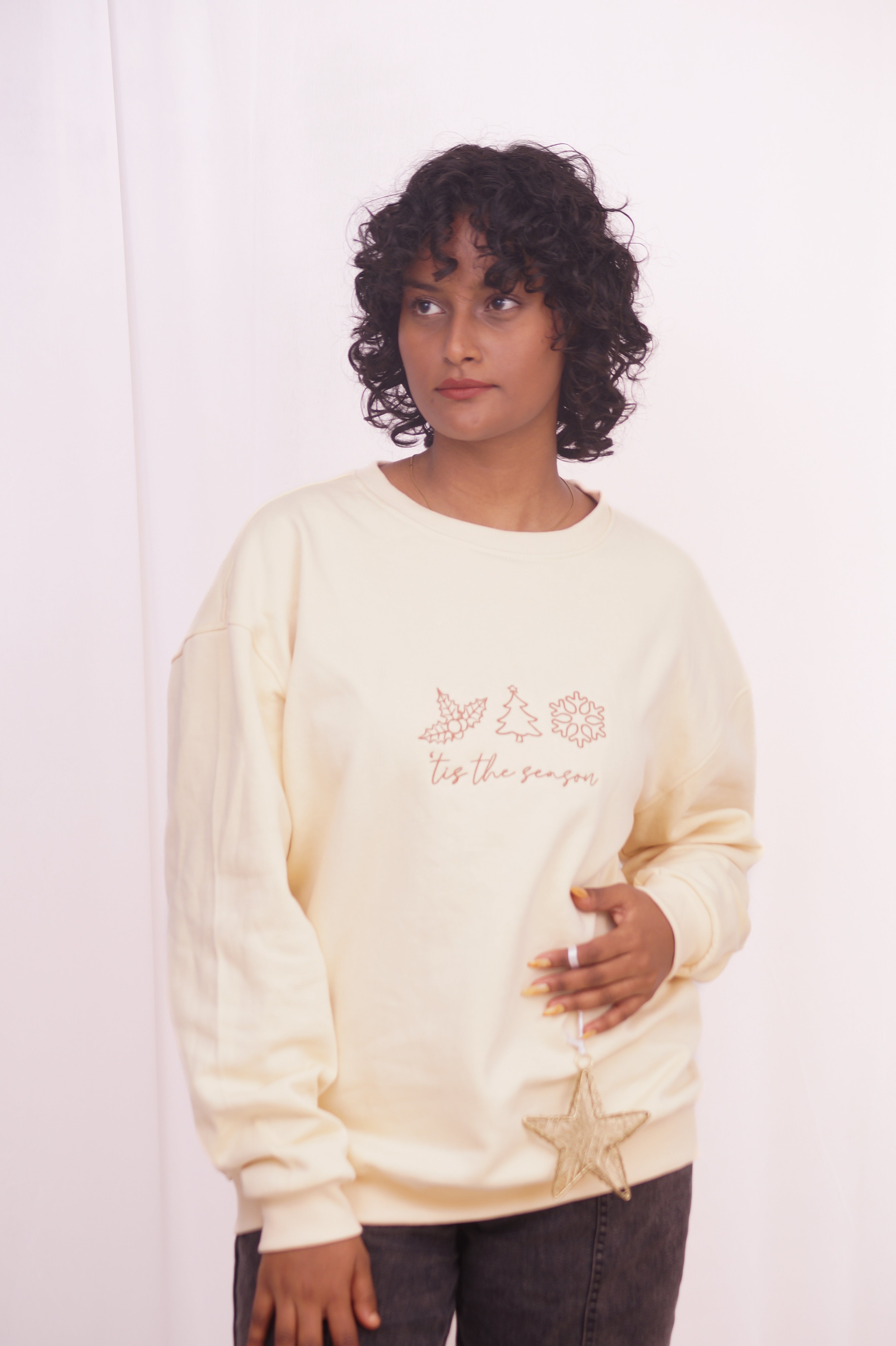 Beige Cozy Christmas Sweatshirt