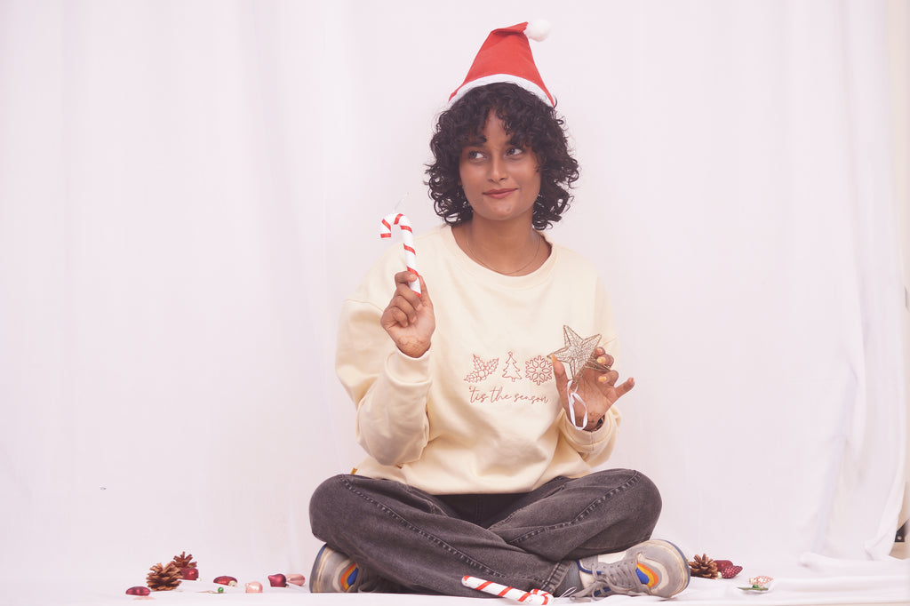 Beige Cozy Christmas Sweatshirt