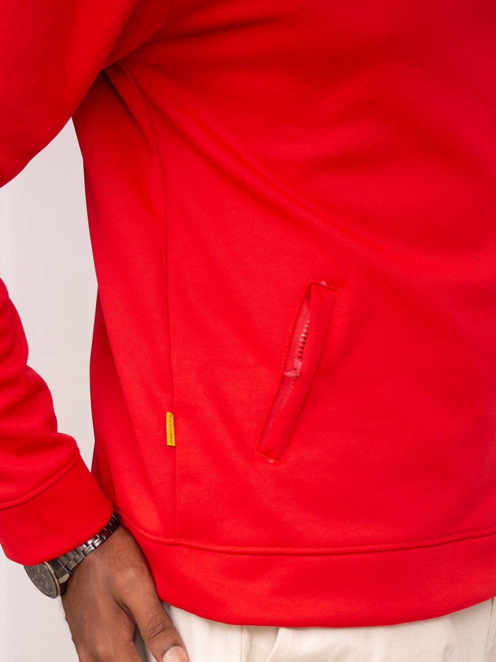 Red Shield High Neck Hoodie