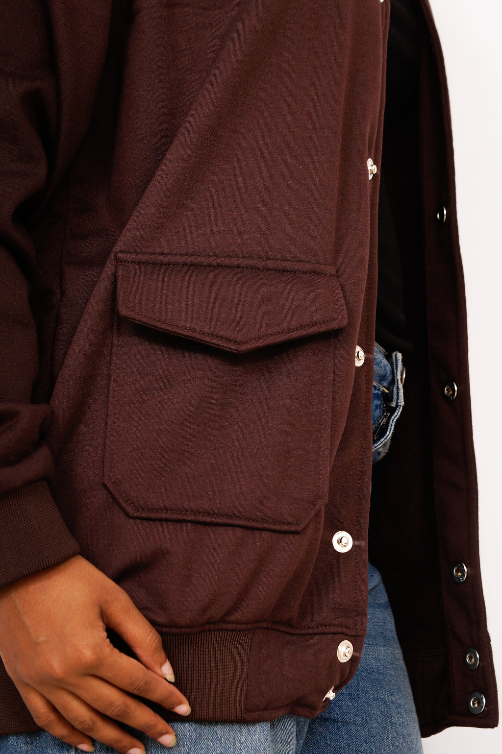Brown Collared Varsity Jacket