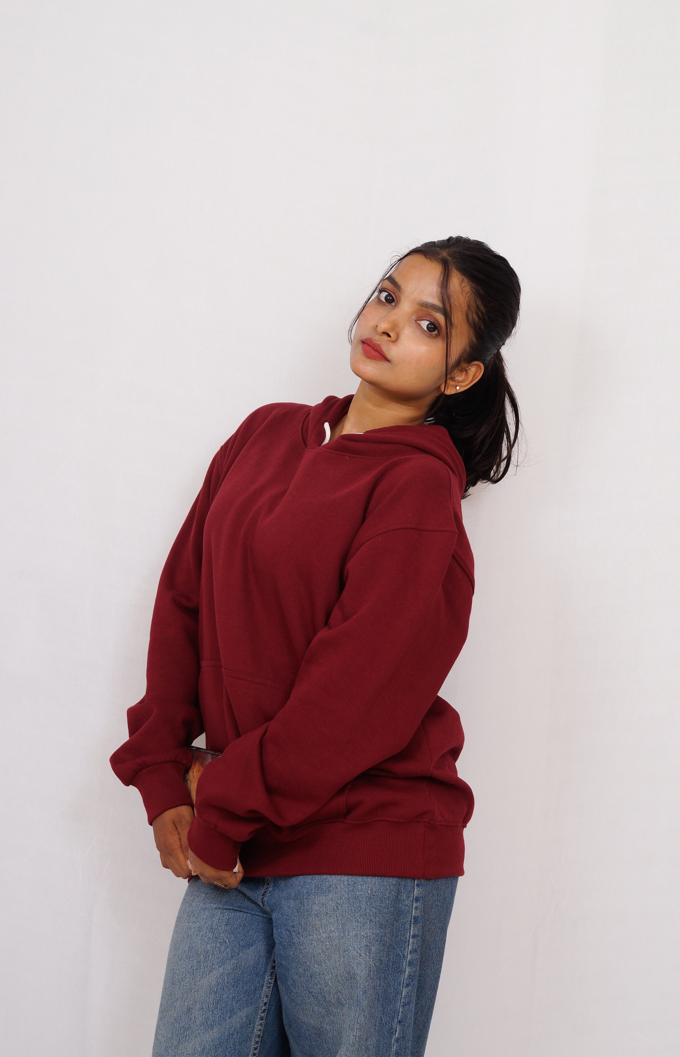 Customised Premium Maroon Hoodie
