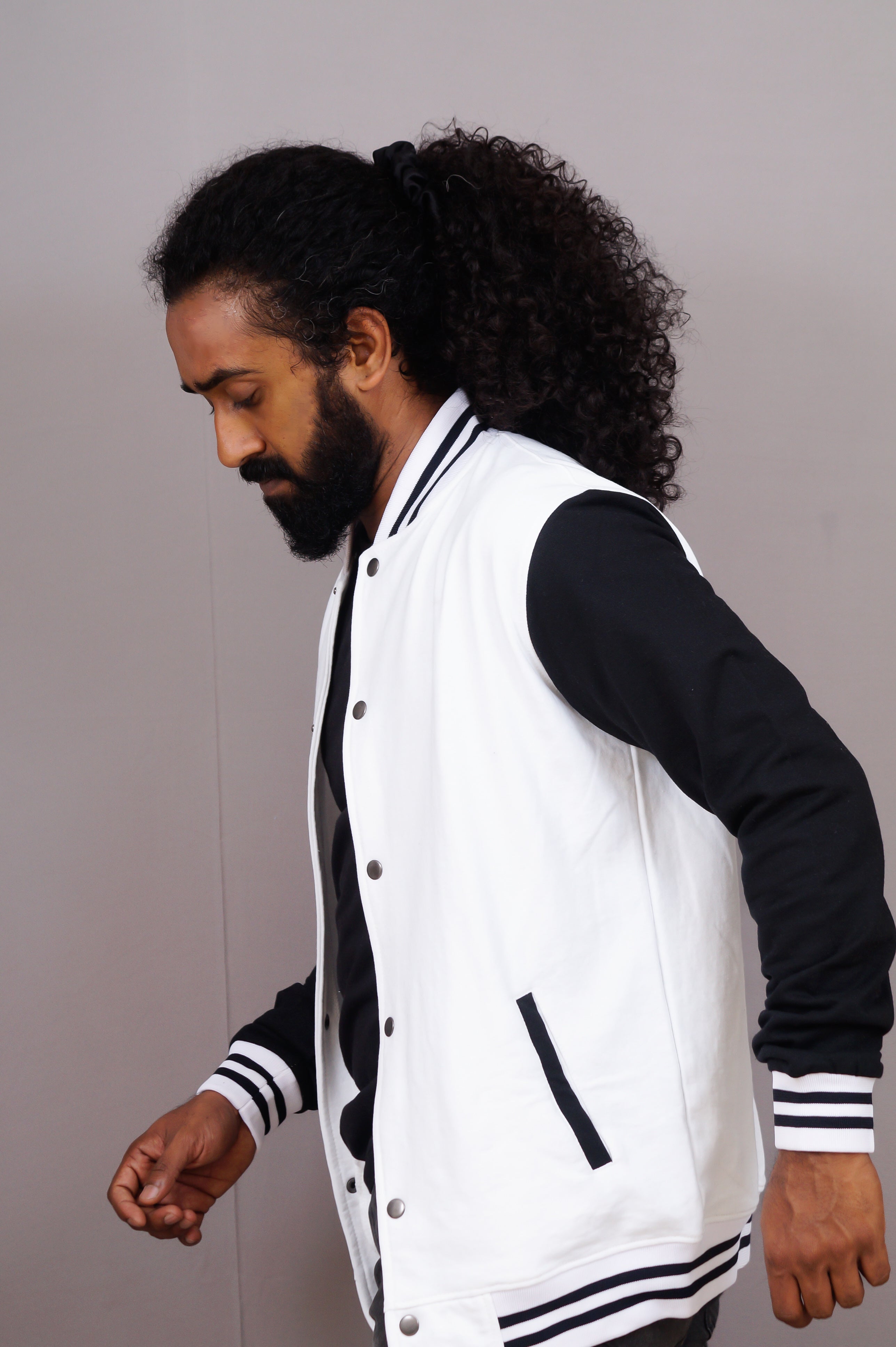 White & Black Varsity Jacket