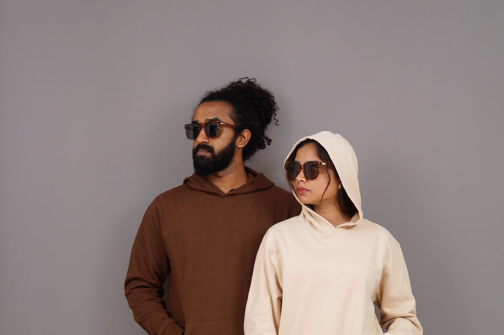 Brown & Beige Hoodies for Couple