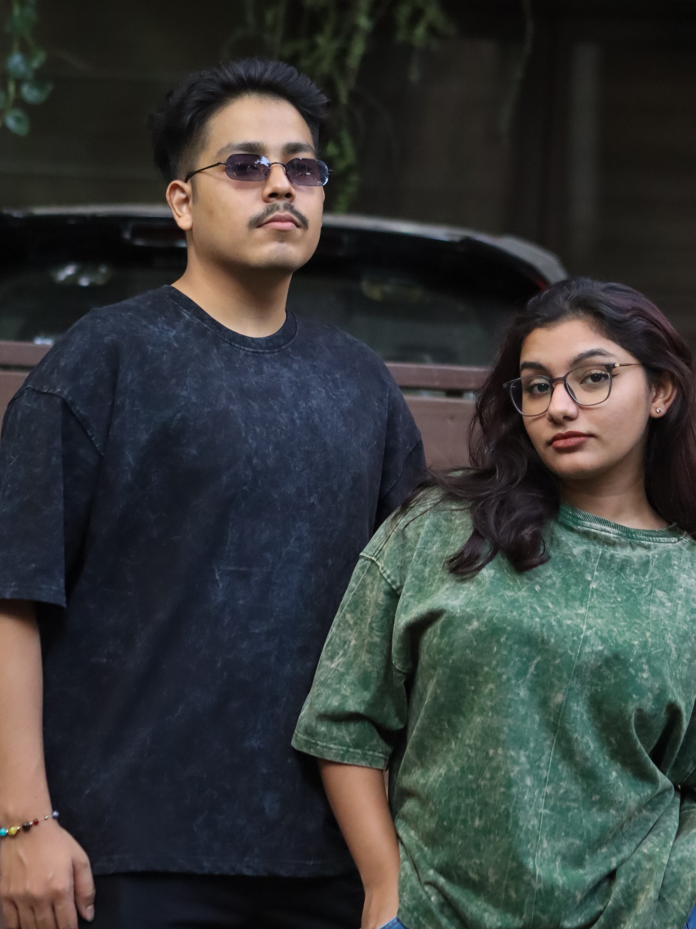 Acid Wash T-Shirts for Couple