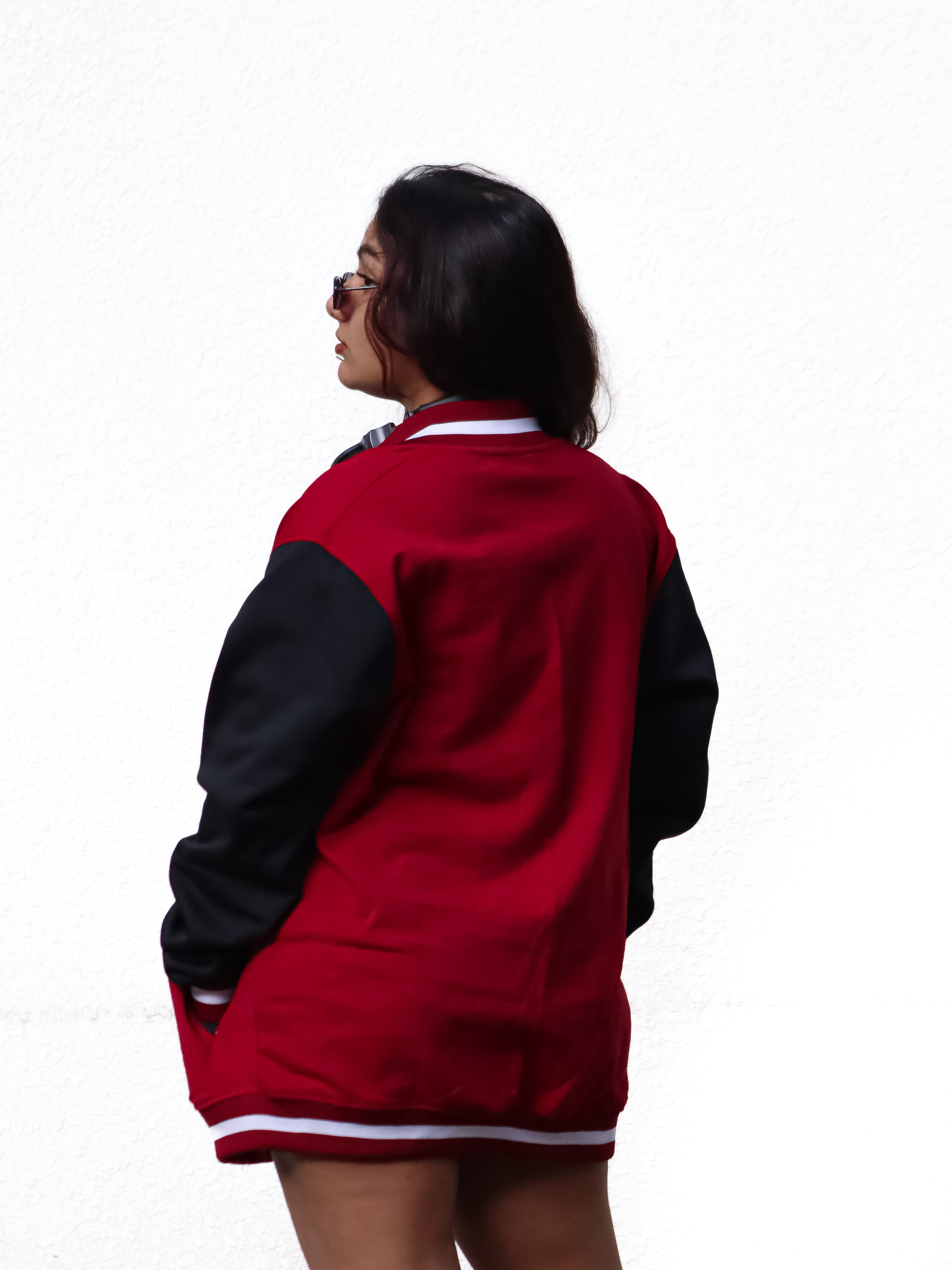 Maroon & Black Varsity Jacket
