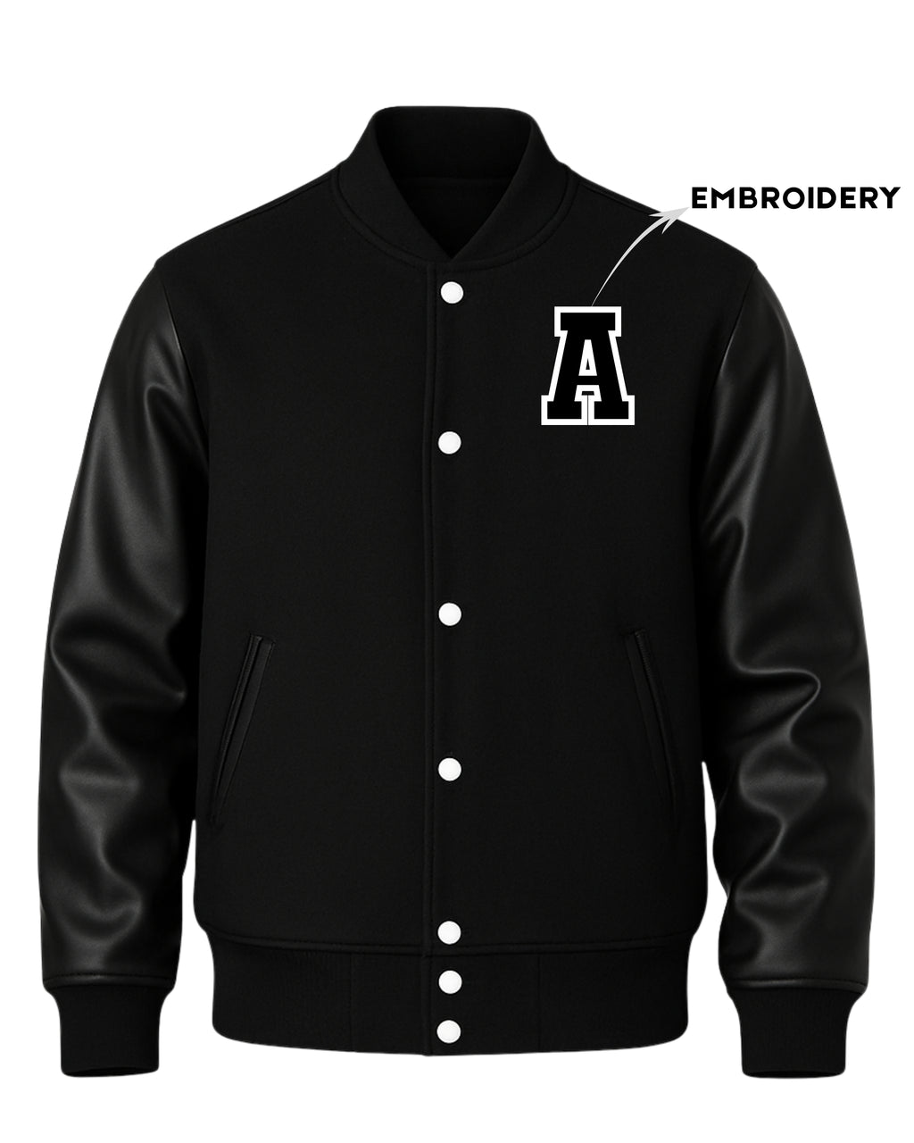Customised Premium Cotton Jacket with Leather Sleeve