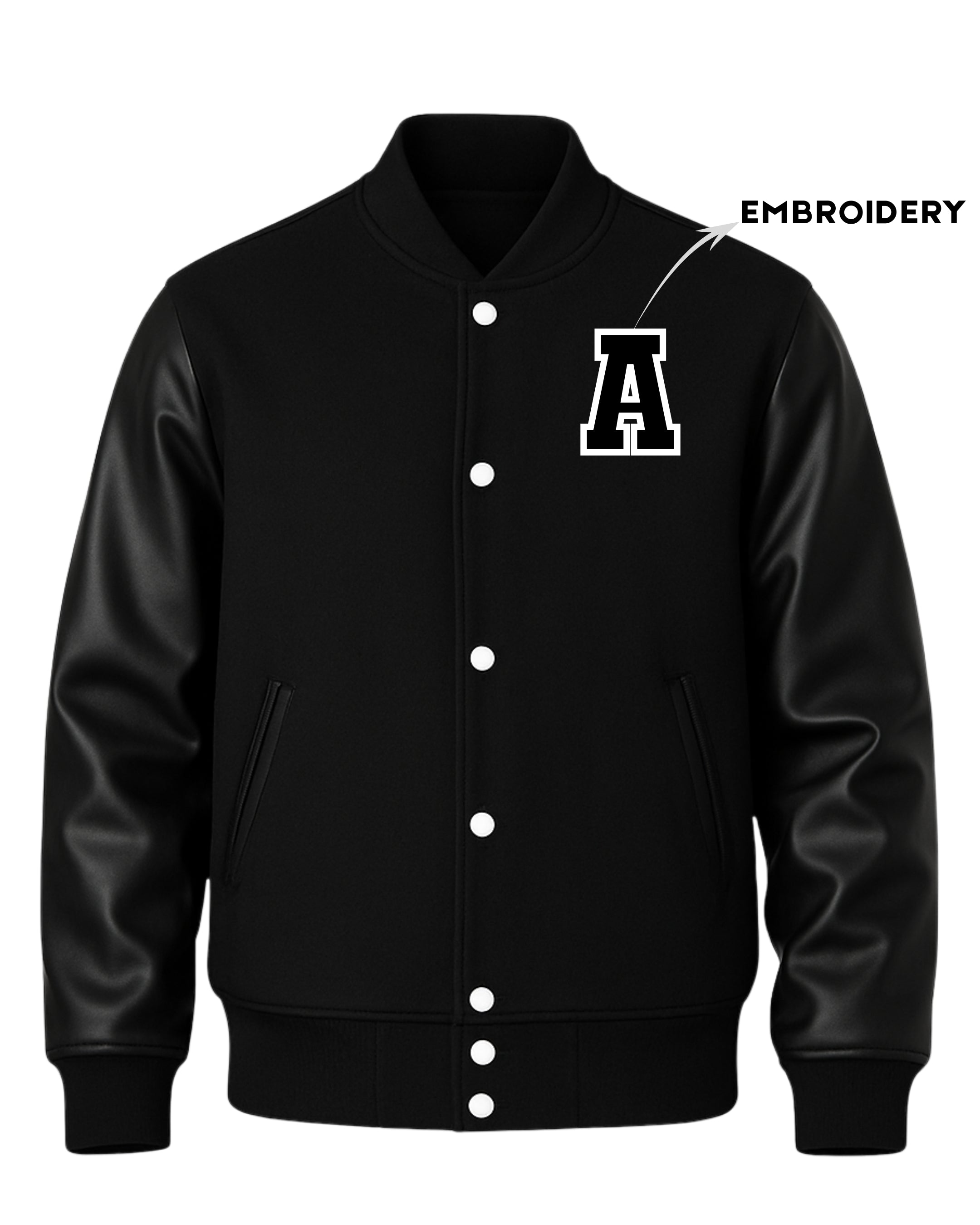 Customised Premium Cotton Jacket with Leather Sleeve