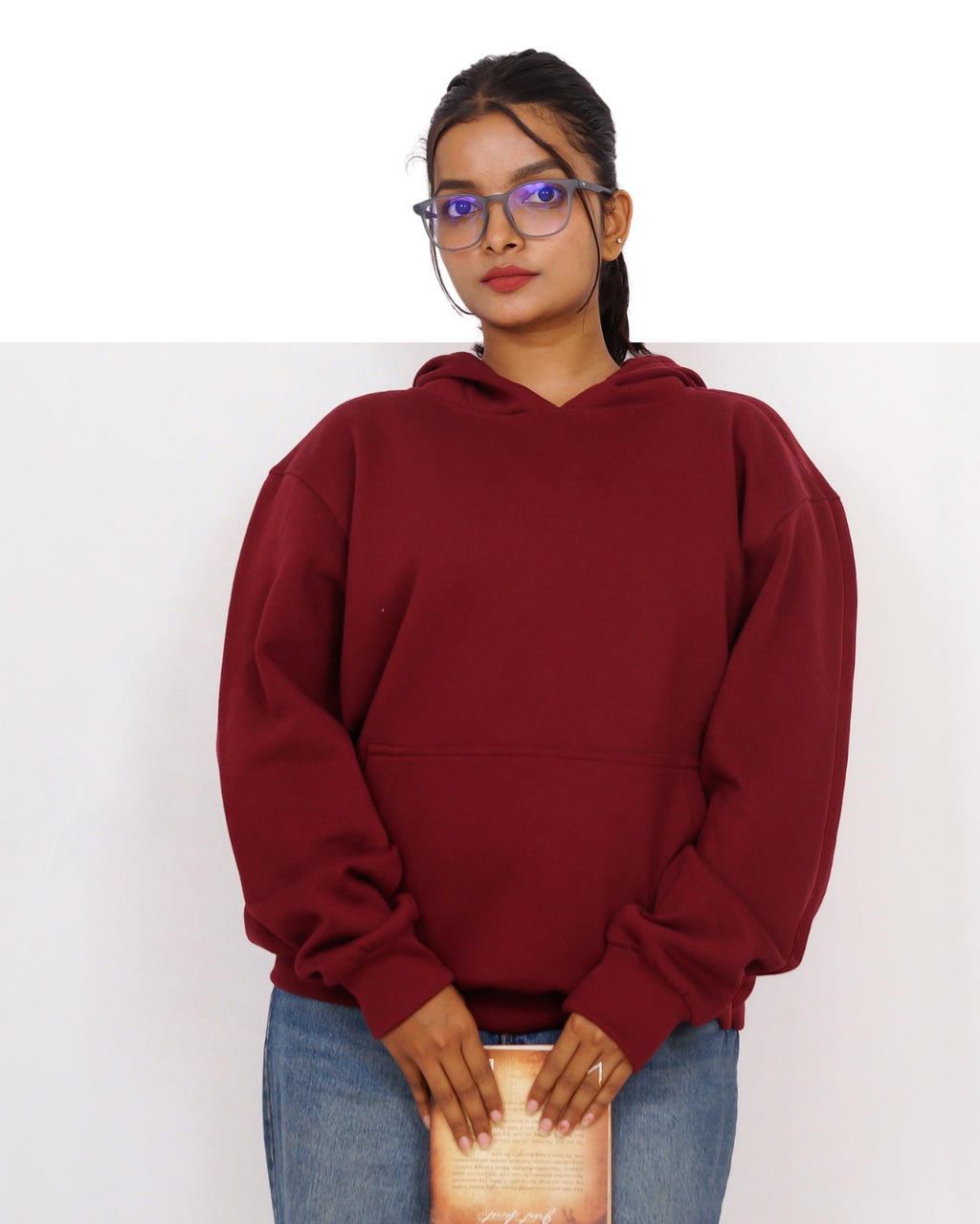 Customised Premium Maroon Hoodie