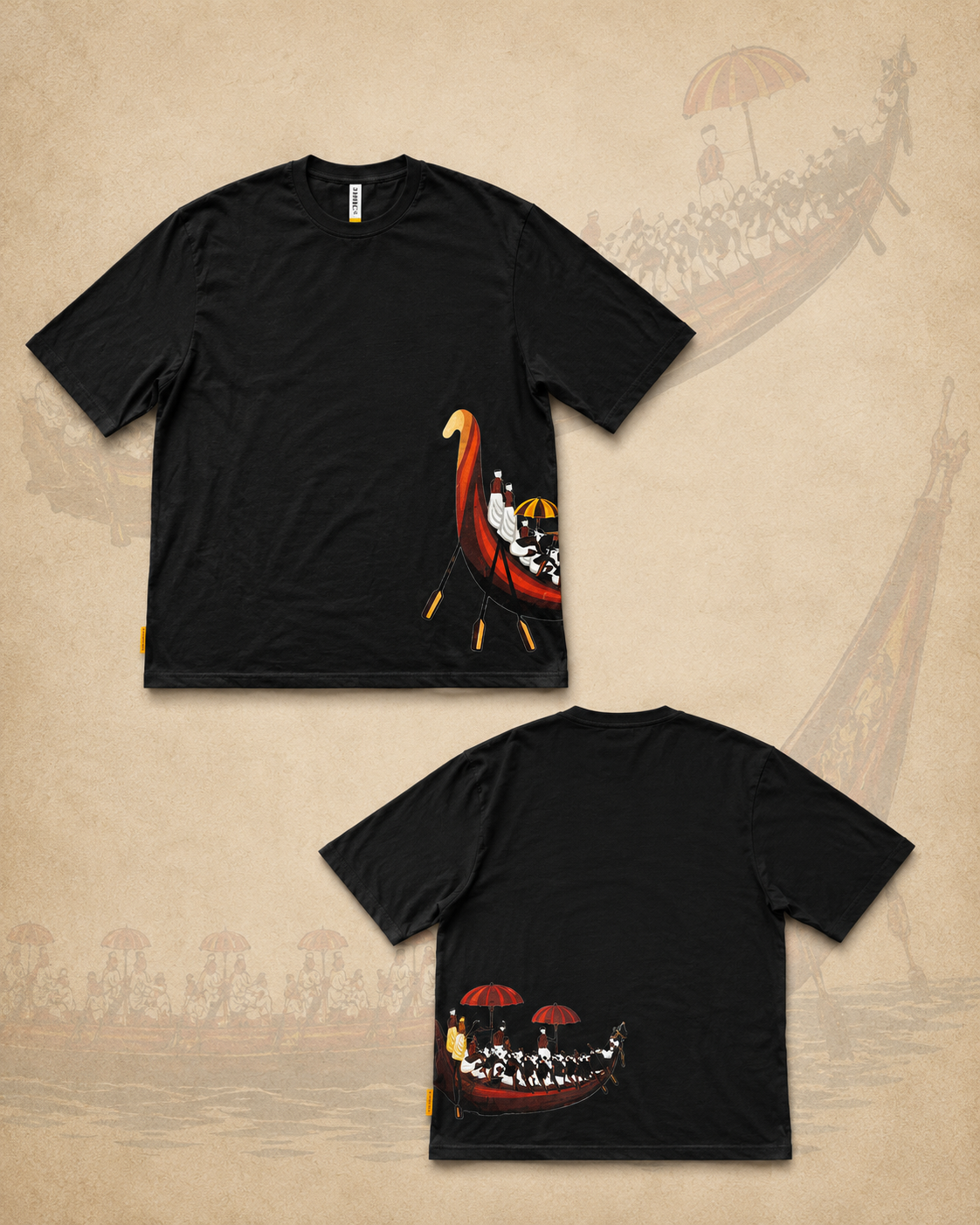 Chundan Graphic Oversized Tee – Black